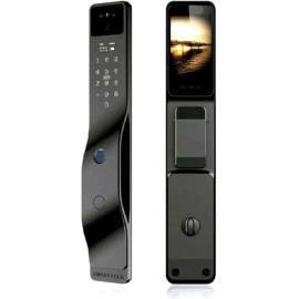 Fechadura Digital com Reconhecimento Facial, Biometria, Senha, Cartão RFID, Chave Mecânica e à Prova d'Água