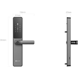 Fechadura Digital Wifi C/ Biometria DL05 Ezviz à Prova Dágua