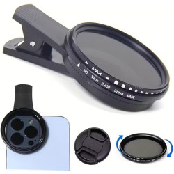 Filtro CPL Polarizador 52mm para Celular com Clipe Universal e Anti Reflexo