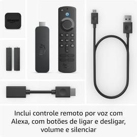 Amazon Fire TV Stick 4K de voz 4K 8GB com 1.5GB de memória RAM
