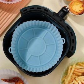 Forma Bandeja de Silicone Flexível Protetora Reutilizável Antiaderente para Fritadeira Elétrica