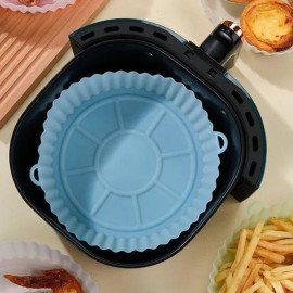 Forma Bandeja de Silicone Flexível Protetora Reutilizável Antiaderente para Fritadeira Elétrica