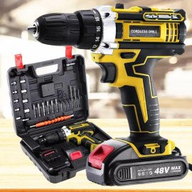 Furadeira Parafusadeira Sem Fio, 48V Bivolt, Torque 32 NM