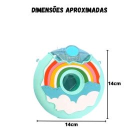 Garrafa de água Donut 380 ml com canudo para crianças (Verde e Rosa)