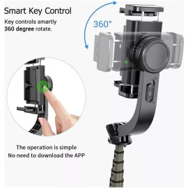 Gimbal Estabilizador Automático para Celular, Tripé 360°, Compatível com Android e iOS