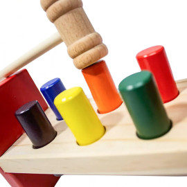 Brinquedo Educativo Bate Pinos Colorido Infantil 6 Pçs