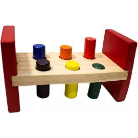 Brinquedo Educativo Bate Pinos Colorido Infantil 6 Pçs