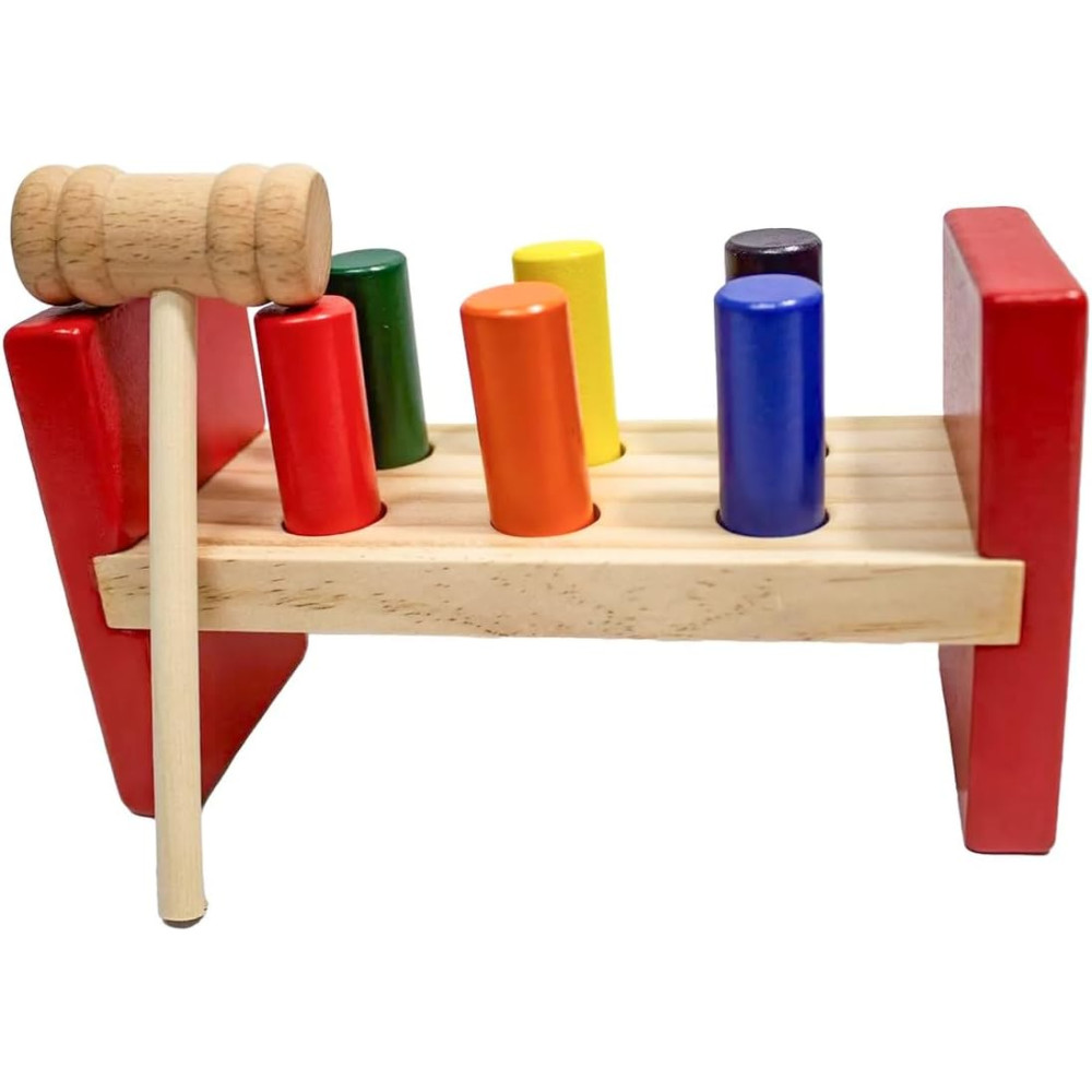 Brinquedo Educativo Bate Pinos Colorido Infantil 6 Pçs