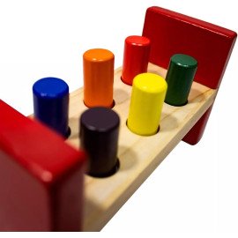 Brinquedo Educativo Bate Pinos Colorido Infantil 6 Pçs