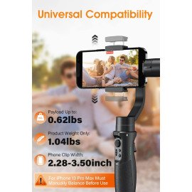 Hohem Gimbal Isteady Mobile Plus Mobile+ 3 Eixos Portátil