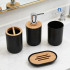 Kit para Banheiro com 6 ou 4 Peças e Detalhes em Bambu