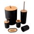 Kit para Banheiro com 6 ou 4 Peças e Detalhes em Bambu