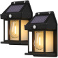 Lâmpada Led de Parede Solar Vintage com Sensor de Movimento