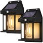 Lâmpada Led de Parede Solar Vintage com Sensor de Movimento