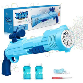 Lançador De Bolhas Grande COM PILHA Arminha Infantil Bolinha De Sabão Bubble Gun
