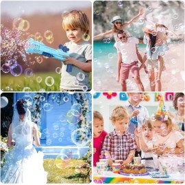 Lançador De Bolhas Grande COM PILHA Arminha Infantil Bolinha De Sabão Bubble Gun