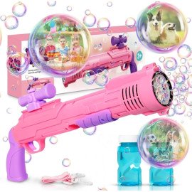 Lançador De Bolhas Grande COM PILHA Arminha Infantil Bolinha De Sabão Bubble Gun