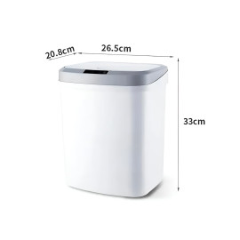 Lixeira Automática Inteligente Com Sensor Branca 15 L