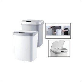 Lixeira Automática Inteligente Com Sensor Branca 15 L