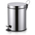 Lixeira Inox com Pedal, Aço Inoxidável, Balde Removível e Pedal Antiderrapante