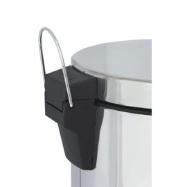 Lixeira Inox com Pedal, Aço Inoxidável, Balde Removível e Pedal Antiderrapante