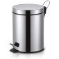 Lixeira Inox com Pedal, Aço Inoxidável, Balde Removível e Pedal Antiderrapante