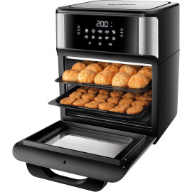 Fritadeira Air Fryer Forno Oven 12L, Preto/Inox, 2000W, 220V - AFON-12L-BI