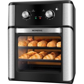 Fritadeira Air Fryer Forno Oven 12L, Preto/Inox, 2000W, 220V - AFON-12L-BI