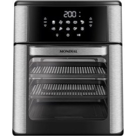 Fritadeira Air Fryer Forno Oven 12L, Preto/Inox, 2000W, 220V - AFON-12L-BI