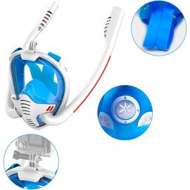 Máscara de Mergulho com Snorkel Duplo Piscina Natação 
