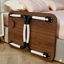 Mesa de Colo Portátil Dobrável, Suporte Multiuso em Plástico e Metal