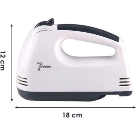 Mini Batedeira Portátil 7 Velocidades 260W Batedores Massas Clara 220v