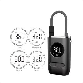 Mini Calibrador Compressor Portátil De Ar Digital, Recarregável USB Com Lanterna