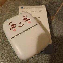 Mini Impressora Térmica Portátil De Bolso Impressão Sem Fio Fotos Notas Bluetooth Para Celulares Tablets (Azul/Rosa)