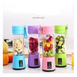 Mini Liquidificador Portatil Mixer Juice Garrafa Portátil Cabo USB 6 LâminaS