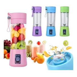 Mini Liquidificador Portatil Mixer Juice Garrafa Portátil Cabo USB 6 LâminaS