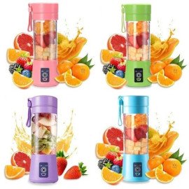 Mini Liquidificador Portatil Mixer Juice Garrafa Portátil Cabo USB 6 LâminaS