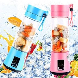 Mini Liquidificador Portatil Mixer Juice Garrafa Portátil Cabo USB 6 LâminaS