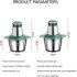 Moedor e Triturador e Multiprocessador Elétrico de Alimentos 1000W 3L
