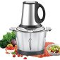Moedor Elétrico Potente Alimentos 1000W Carnes Picador Legumes Temperos Processador Triturador Multiprocessador Inox 3L