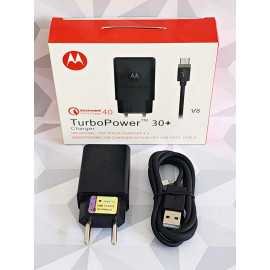 Carregador Motorola Turbo Power 30W Entrada Tipo C/V8