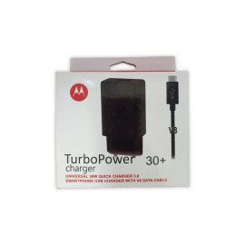 Carregador Motorola Turbo Power 30W Entrada Tipo C/V8