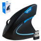 Mouse Gamer Vertical Sem Fio Ergonômico Recarregável Com Conexão USB 2.4G + Bluetooth e Ajuste de DPI