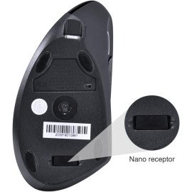 Mouse Vertical Sem Fio (Wireless e Bluetooth) 2400dpi