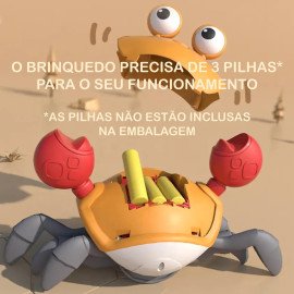 Pega Caranguejo - Brinquedo com Música, Que Anda e Evita Obstáculos 