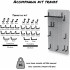 Pegboard MDF Preto 80x54cm, Painel Organizador Setup Gamer e Home Office