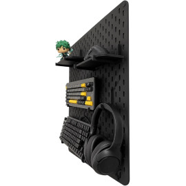 Pegboard MDF Preto 80x54cm, Painel Organizador Setup Gamer e Home Office