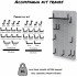 Pegboard MDF Preto 80x54cm, Painel Organizador Setup Gamer e Home Office