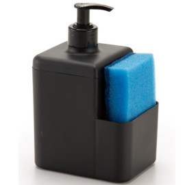 Porta Detergente e Esponja com Bico Dosador de Aço Inoxidável