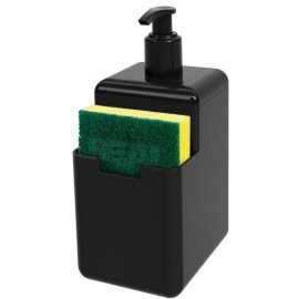 Porta Detergente e Esponja com Bico Dosador de Aço Inoxidável